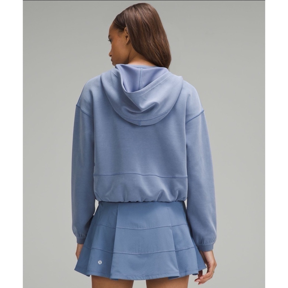 Lululemon Softstreme Full Zip Hoodie Jacket Oasis Blue Size 12 NWT - Picture 3 of 11